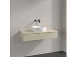 Villeroy und Boch Antao Waschtisch-Unterschrank K09113HJ 100x19x50cm, Waschbeckenplattenfarbe botticino, silk grey matt lacquer