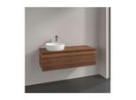 Villeroy und Boch Antao Waschtisch-Unterschrank K33152HM 120x36x50cm, Hahnloch, Waschbeckenplattenfarbe warm walnut, warm walnut
