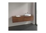 Villeroy und Boch Antao Waschtisch-Unterschrank K38152HM 160x36x50cm, Hahnlochbohrung, Waschbeckenplattenfarbe warm walnut, warm walnut