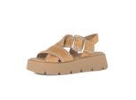 Plateausandaletten GABOR "Plateau Sandale", Damen, Gr. 37,5, braun, Schuhe