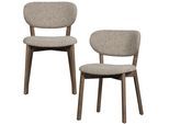 Stuhl-Set Udar 2er-Set Natur/Dunkelbraun