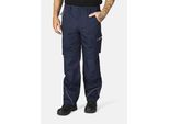 Arbeitshose HERO BY JOHN MEDOOX "GLENN Pro Workwear Arbeits-Cargohose", Herren, Gr. 48, Länge 32, blau (marine), Sweatware, 65% Polyester, 35% Baumwolle, gerade lang, Hosen Arbeitshose, Arbeits-Cargohose Funktionsqualitätfür Herren