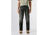 Straight-Jeans PEPE JEANS "CASH", Herren, Gr. 32, Länge 32, schwarz washed, Denim/Jeans, Obermaterial: 75% Baumwolle, 24% Lyocell, 1% Elasthan, straight fit lang, Jeans Straight-Jeans, im 5-Pocket-Stil