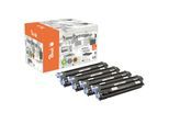 Peach HP 124 A 4 Toner (bk, c/m/y) ersetzt HP No. 124A, Q6000A, Q6001A, Q6002A, Q6003A für z.B. HP Color LaserJet 1600, HP Color LaserJet 2600 (wiederaufbereitet)