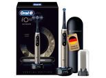 Oral-B iO 10 Lunar Gold Zahnbürste (iO Sense, interaktives Smart Display, Echtzeit-Coaching, 7 Putzmodi, Andruckkontrolle, Timer, App-Verbindung möglich, Lieferumfang: Elektrische Zahnbürste inkl. 1 Aufsteckbürste (Ultimative Reinigung), Lade-Reise-Etui, A