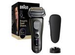 BRAUN Series 9 PRO+ Elektrorasierer, Pro-SensoAdapt, Ladeständer, 9615s Herrenrasierer (Akkubetrieb, 5+1 Scherkopf-Technologie, Direct&;Cut Klinge, ProTrimmer, hautschonende OptiFoil, SkinGuard, titanbeschichtete ProLift-Klinge, Pro-SensoAdapt Technologie,