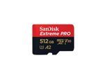 SanDisk microSDXC Extreme PRO 512GB (R200MB/s) micro SDXC Speicherkarte (Adapter, 2 Jahre RescuePRO Deluxe)