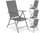 tectake® Gartenstuhl, klappbar, 8-fach verstellbare Rückenlehne, 54,5 x 65 x 107,5 cm