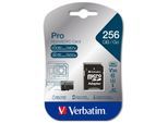 Verbatim Pro U3 256GB Micro SDXC Karte, mit Adapter
