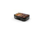 Philips HD6210/95 Tischgrill (2400 Watt, Aluminiumlegierung, Grillfläche: 1250 cm2, Fettauffangschale)