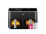 Cosori CAF-R901-AEU Doppel-Heißluftfritteuse (8,5 l Fassungsvermögen, 1.750 W, Timer, 10 Funktionen, 2 Displays, 2 Zubereitungskörbe, einstellbare Temperatur)