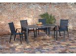 Gartengarnitur Urban 5-Teilig Metall/Texil