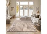 Teppich THE CARPET "Knight", beige (dunkelbeige), B:200cm H:12mm L:290cm, Polyester, Teppiche, Teppich, moderner Wohnzimmer Teppich elegant glänzender Flor