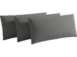 Sofakissen SIT & MORE "Chelsea", anthrazit, B:60cm H:30cm, Stoff, Polsterauflagen, Sofakissen, zur Auswahl Sets mit 2 oder 3 Stück