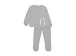 Langarmshirt & Hose MINYMO "Hausanzug MISweat", Mädchen, Gr. 104, grau (grau melange), Obermaterial: 60% Baumwolle CO. 40% Polyester PES., KOB Set-Artikel