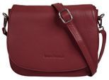 Umhängetasche BRUNO BANANI "SAMEA", Mädchen, Gr. B/H/T: 24cm x 20cm x 6cm onesize, bordeaux, Leder, leicht glänzend, unifarben, Taschen Umhängetasche, echt Leder
