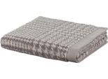 Duschtuch MÖVE "Brooklyn Glencheck", beige, B:80cm L:150cm, Walkfrottier, Obermaterial: 85% Baumwolle, 10% Viskose, 5% Leinen, Handtücher, Made in Germany