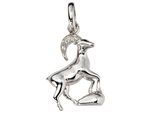 Sternzeichenanhänger JOBO "Anhänger Sternzeichen", silber 925, Schmuckanhänger, Damen, Steinbock, Silber 925 (Sterlingsilber), 925 Silber rhodiniert mit Zirkonia