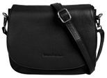 Umhängetasche BRUNO BANANI "SAMEA", Mädchen, Gr. B/H/T: 24cm x 20cm x 6cm onesize, schwarz, Leder, leicht glänzend, unifarben, Taschen Umhängetasche, echt Leder