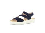 Plateausandaletten GABOR "Plateau Sandale", Damen, Gr. 43, blau, Schuhe