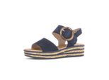 Plateausandaletten GABOR "Plateau Sandale", Damen, Gr. 38, blau, Schuhe
