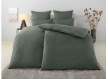 Bettwäsche BRUNO BANANI "Jassen", grau (grün, anthrazit), B/L: 135cm x 200cm, 1 Stk., 1 Stk., Renforcé, B/L: 80cm x 40cm, 2 Stk., Renforcé, Obermaterial: 100% Baumwolle, Bettwäsche, Bettwäsche, moderne Bettwäsche aus Baumwolle, Streifen-Design, mehrere Qualitäten