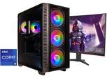 CAPTIVA Gaming-PC-Komplettsystem "Advanced Gaming I95-529 TFT Bundle", Energieeffizienz: G, schwarz, Microsoft Windows 11 Home (64 Bit), 32 GB RAM 1.000 GB SSD, Computer_Komplettsysteme, Gaming-PC-Komplettsystem