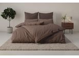 Bettwäsche BRUNO BANANI "Jassen", braun, B/L: 200cm x 200cm, 1 Stk., 2 Stk., Renforcé, B/L: 80cm x 80cm, 3, Renforcé, Obermaterial: 100% Baumwolle, Bettwäsche, Bettwäsche, moderne Bettwäsche aus Baumwolle, Streifen-Design, mehrere Qualitäten