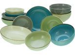 Schale CREATABLE "NATURE COLLECTION", bunt, Steinzeug, Schüsseln, Schale, Salatschale, Müslischale, Servierschale, im Set, für 4 Personen