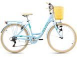Cityrad KS CYCLING "Cantaloupe" Gr. 48, blau (blau, blau), Fahrräder, Damen, 48cm, 26 Zoll (66,04cm), Cityrad, für Damen, Kettenschaltung