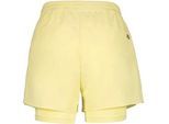 Trainingsshorts RUKKA "Rukka Shorts Makela 2In1", Damen, Gr. 44, EURO-Größen, pastelgelb, Stoff, 87% Polyester, 13% Elasthan, Hosen