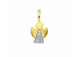 Kettenanhänger ADELIA´S "Engelanhänger 585 Gold ( 14K ) mit Zirkonia", silber, Schmuckanhänger, Damen, mit Zirkonia, Gold, Kettenanhänger, Goldanhänger Engel