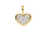 Kettenanhänger ADELIA´S "Herzanhänger 333 Gold ( 8K ) mit Zirkonia", gold (silber), Schmuckanhänger, Damen, mit Zirkonia, Gold, Kettenanhänger, Goldanhänger Herz