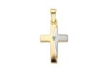 Kettenanhänger ADELIA´S "Kreuzanhänger 333 Gold ( 8K ) mit Zirkonia", silber, Schmuckanhänger, Damen, mit Zirkonia, Gold, Kettenanhänger, Goldanhänger Kreuz