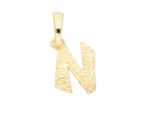 Buchstabenanhänger ADELIA´S "Buchstabenanhänger N 333 Gold ( 8K )", gold, Schmuckanhänger, Damen, N, Gold, Goldanhänger Buchstabe N