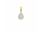 Kettenanhänger ADELIA´S "Anhänger 585 Gold ( 14K ) mit Zirkonia", gold (silber), Schmuckanhänger, Damen, mit Zirkonia, Gold, Kettenanhänger, Goldanhänger