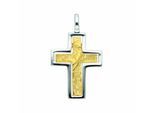 Kettenanhänger ADELIA´S "Kreuzanhänger 333 Weißgold ( 8K )", gold, Schmuckanhänger, Damen, Gold, Kettenanhänger, Goldanhänger Kreuz