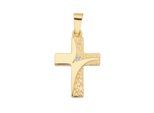 Kettenanhänger ADELIA´S "Kreuzanhänger 333 Gold ( 8K ) mit Zirkonia", gold, Schmuckanhänger, Damen, mit Zirkonia, Gold, Kettenanhänger, Goldanhänger Kreuz