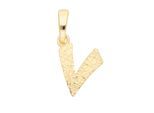 Buchstabenanhänger ADELIA´S "Buchstabenanhänger V 333 Gold ( 8K )", gold, Schmuckanhänger, Damen, Gold, Goldanhänger Buchstabe V