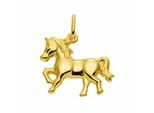 Kettenanhänger ADELIA´S "Anhänger Pferd 333 Gold ( 8K )", gold, Schmuckanhänger, Mädchen, Pferd, Gold, Kettenanhänger, Goldanhänger Pferd