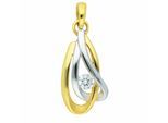 Kettenanhänger ADELIA´S "Anhänger 333 Gold ( 8K ) mit Zirkonia", silber, Schmuckanhänger, Damen, mit Zirkonia, Gold, Kettenanhänger, Goldanhänger