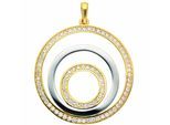 Kettenanhänger ADELIA´S "Anhänger 333 Gold ( 8K ) mit Zirkonia", silber, Schmuckanhänger, Damen, mit Zirkonia, Gold, Kettenanhänger, Goldanhänger