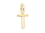 Buchstabenanhänger ADELIA´S "Buchstabenanhänger T 333 Gold ( 8K )", gold, Schmuckanhänger, Damen, T, Gold, Goldanhänger Buchstabe T
