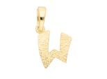 Buchstabenanhänger ADELIA´S "Buchstabenanhänger W 333 Gold ( 8K )", gold, Schmuckanhänger, Damen, Gold, Goldanhänger Buchstabe W