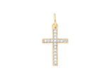 Kettenanhänger ADELIA´S "Kreuzanhänger 333 Gold ( 8K ) mit Zirkonia", gold (silber), Schmuckanhänger, Damen, mit Zirkonia, Gold, Kettenanhänger, Goldanhänger Kreuz