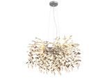 GLOBO LIGHTING Hängeleuchte "QUEENA", silberfarben matt, 10, H: 120cm, 1 Stk., Leuchten, Kristall Luster für Wohn- & Esszimmer, Höhe kürzbar, Hängeleuchte