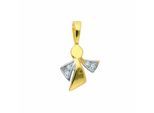 Kettenanhänger ADELIA´S "Engelanhänger 333 Gold ( 8K ) mit Zirkonia", silber, Schmuckanhänger, Damen, mit Zirkonia, Gold, Kettenanhänger, Goldanhänger Engel