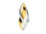 Kettenanhänger ADELIA´S "Anhänger 333 Gold ( 8K ) mit Zirkonia", silber, Schmuckanhänger, Damen, mit Zirkonia, Gold, Kettenanhänger, Goldanhänger