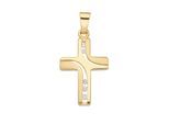 Kettenanhänger ADELIA´S "Kreuzanhänger 333 Gold ( 8K ) mit Zirkonia", gold, Schmuckanhänger, Damen, mit Zirkonia, Gold, Kettenanhänger, Goldanhänger Kreuz