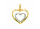 Kettenanhänger ADELIA´S "Herzanhänger 333 Gold ( 8K ) mit Zirkonia", silber, Schmuckanhänger, Damen, mit Zirkonia, Gold, Kettenanhänger, Goldanhänger Herz